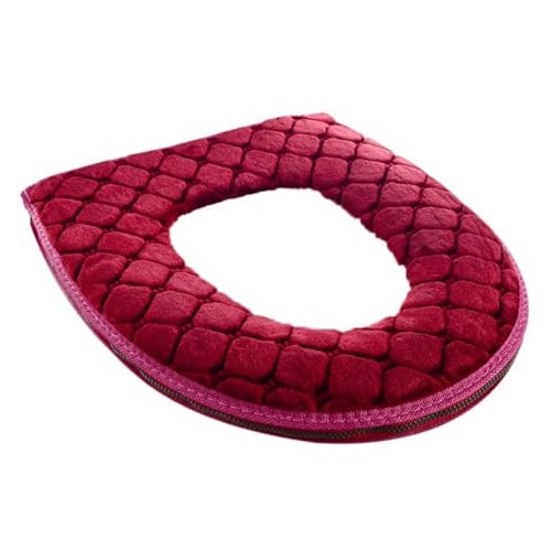 Toilettensitzkissen, Winter-Samt, warmer Sitzbezug, waschbar, universelle Toilettensitzmatte, Badezimmer-Sitzbezug, Toilettendeckel-Zubehör(Z) von THXSXMO