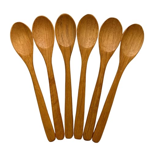 THY Collectibles 6 Stück Holz-Löffel-Set mit langem Griff zum Kochen und Essen, Küchenutensilien im japanischen Stil, perfekt für Honig, Tee, Kaffee, Suppen, Desserts – 23,5 cm lang THY Collectibles 6 Stück Holz-Löffel-Set mit langem Griff zum Kochen und Essen, Küchenutensilien im japanischen Stil, perfekt für Honig, Tee, Kaffee, Suppen, Desserts – 23,5 cm lang von THY COLLECTIBLES