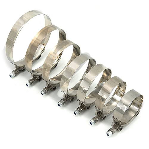 T-Bolzen-Auspuffklemme Kompatibel mit 2,0 2,25 2,5 2,75 3,0 3,25 3,5 3,75 4,0 Zoll Ansaug-Turbo-Auspuff-Ladeluftkühler-Kupplung, kompatibel mit verschiedenen Anwendungen(3.5 INCH (92-100MM)) von THgfdZX