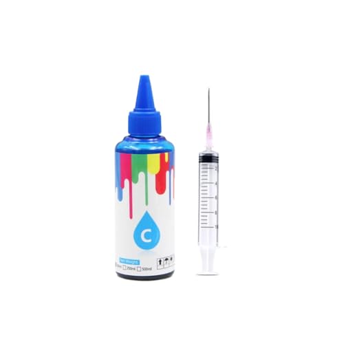 THgfdZX 100 ml Pigment Tinte Nachfüllung kompatibel mit 950 951 932 933 952 953 954 955 956 957 711 960 8100 8600 7610 7510 T120 T520 7740 Druckermodelle(Cyan) von THgfdZX