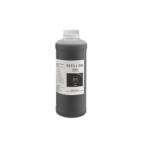 THgfdZX 1000 ml Flaschenfarbstoff Tinte kompatibel mit 70 72 Tintenpatrone Arbeiten mit Designjet T1110 T1120 T1200 T1300 T2300 T610 Z5200 Z2100 Drucker(1bottle GY) von THgfdZX