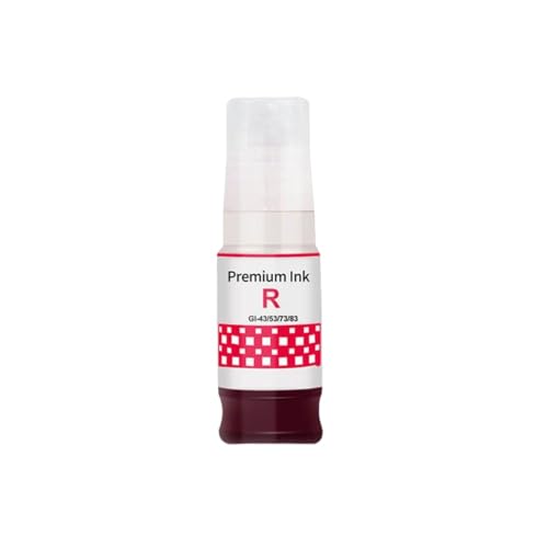 THgfdZX GI43 GI 43 GI-43 Bulk Flaschenwasserbasis Nachfülltinte kompatibel mit G540 G640-Druckern(1pcs Red) von THgfdZX
