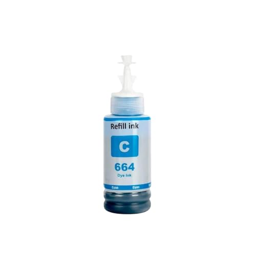 THgfdZX Kompatible Nachfüll-Tintenflasche T664 Kompatibel mit L380 L220 L130 L3060 L3110 L120 L565 L555 ET-2500 Drucker(1Bottle C) von THgfdZX