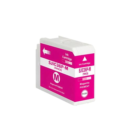 THgfdZX Kompatible Tintenpatrone Kompatibel mit ColorWorks CW-C6030A CW-C6030P CW-C6530A CW-C6530P SJIC36P T44C1 T44C2 T44C3 T44C4(1pcs Magenta) von THgfdZX