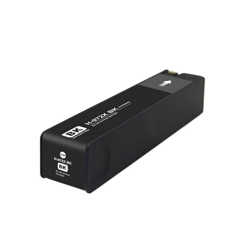 THgfdZX Kompatible Tintenpatrone in 4 Farben Kompatibel mit pagewide Pro 452dn 452dw 477dn 477dw 552dn 552DW 577DW P55250DW P57750DW(1pcs 972X Black) von THgfdZX