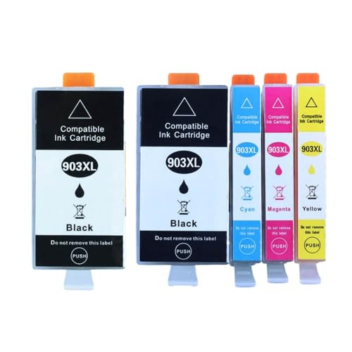 THgfdZX Kompatible Tintenpatronen Kompatibel mit 903 903XL 907 907XL Kompatibel mit OfficeJet Pro 6950 6960 6970 Drucker(One Set add 1BK) von THgfdZX
