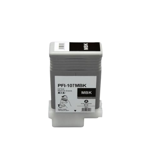 THgfdZX Kompatible Tintenstrahlpatrone PFI107 Kompatibel mit IPF670 IPF680 IPF685 IPF780 IPF785 Drucker(1pcs Matte Black) von THgfdZX