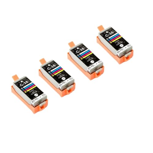 THgfdZX Tintenpatronenersatz Kompatibel mit CLI-36 CLI36 PGI35 C-35 C-36 35 CNAON 36 kompatibel mit IP100 IP100B IP100V TR150-Drucker(4pcs CLI-36) von THgfdZX