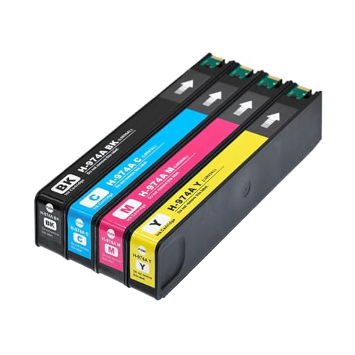 THgfdZX Überholte 974 974a Farbkartusche kompatibel mit Pagewide 352DW 377DW 452DW 477DW 552DW 577DW Drucker(One Set) von THgfdZX