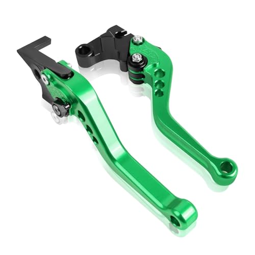 THikk Compatible With FZ6 FZ 6 FAZER 2004-2010 XJ6 FZ6R 2009-2020 FZ8 2011-2015 Kurze Und Lange BremskupplungshebelMotorrad Griffe Hebel Brake Clutch Levers(Short green) von THikk