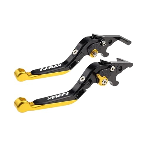 THikk Compatible With NMAX 155 NMAX155 NMAX 125 NMAX 150 N-MAX 125 155 15-23 Rollerzubehör Klappbare Ausziehbare Bremshebel Links Rechts Brake Clutch Levers(GOLD3) von THikk
