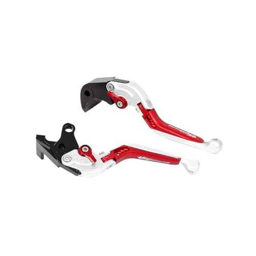 THikk Einstellbare Kupplung Bremshebel Compatible With GSX1300R 2021 2022 Motorrad Zubehör Klappbar Ausziehbar GSX 1300R Brake Clutch Levers(RedSilver) von THikk
