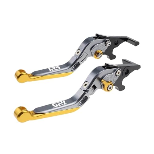 THikk Fit FORZA 125 2018-2022 Brems Griffe For 125 Folding Ausziehbare Bremshebel Brake Clutch Levers(GOLD2) von THikk