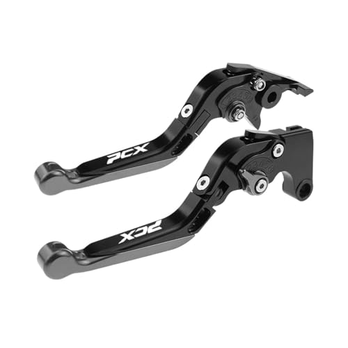 THikk Fit PCX 125 PCX 150 Vorne Disc Hinten Trommel Bremshebel For PCX125 PCX150 Folding Ausziehbare Brems Griffe Brake Clutch Levers(Black2) von THikk