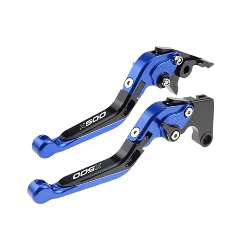 THikk Fit X500 2022-2023 Einstellbare Kupplungshebel For X 500 Klappbar Ausziehbare Bremsgriffe Brake Clutch Levers(Blue3) von THikk