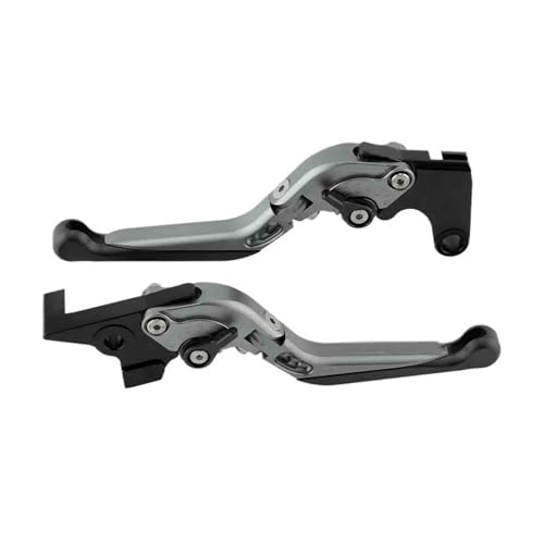 THikk Klappbare Bremskupplungshebel Compatible With XJR 1200 XJR1300 FJR 1300 YZF 750 Motorrad Ausziehbare Verstellbare Griffe Brake Clutch Levers(Titanium Black) von THikk