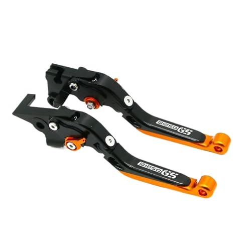 THikk Motorrad Verstellbare Falten Ausziehbare Bremskupplungshebel For R1250GS R 1250 GS R 1250GS Abenteuer LC 2013-2021 2020 Brake Clutch Levers(Orange1) von THikk