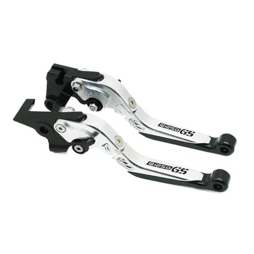 THikk Motorrad Verstellbare Falten Ausziehbare Bremskupplungshebel For R1250GS R 1250 GS R 1250GS Abenteuer LC 2013-2021 2020 Brake Clutch Levers(Silver) von THikk