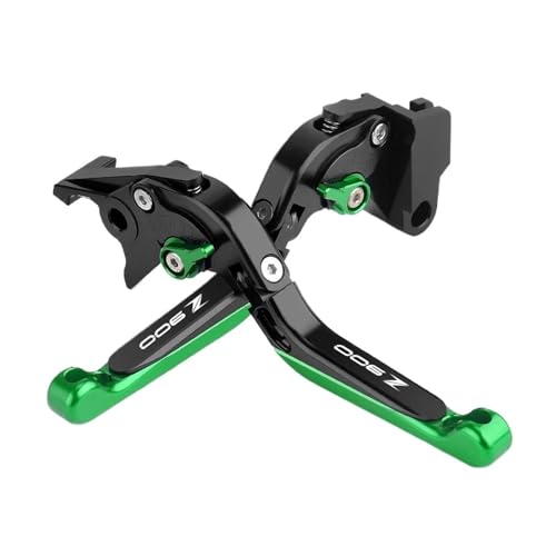 THikk Motorrad Verstellbarer, Faltbarer Und Ausziehbarer Griff Compatible With Z900 2017-2022 Bremskupplungshebel Z 900 2023 Brake Clutch Levers(Black green) von THikk