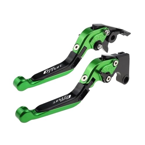 THikk Passend For C600 SPORT 2012-2015 Motorrad, Zusammenklappbar, Ausziehbar For C 600 Bremskupplungshebel, Verstellbarer Griffsatz Brake Clutch Levers(GREEN2) von THikk