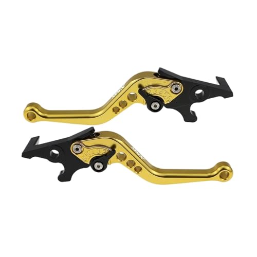 THikk Passend For XMAX 400 2013–2021 Bremshebel For X-MAX 400 Kurze Bremsgriffe Brake Clutch Levers(A-gold) von THikk