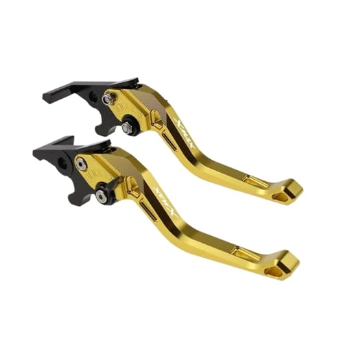 THikk Passend For XMAX 400 2013–2021 Bremshebel For X-MAX 400 Kurze Bremsgriffe Brake Clutch Levers(B-gold) von THikk