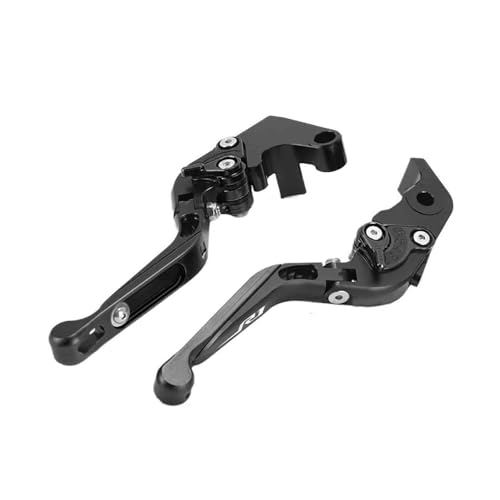 THikk R1 Bremskupplungshebel Compatible With YZFR1 YZF-R1 R1M R1S 2004-2024 Motorrad Verstellbare Faltbare Erweiterungssteuergriffe Brake Clutch Levers(R1 04-08 Black) von THikk