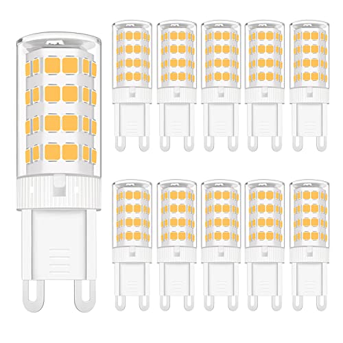 TIAFELNGLY G9 LED Warmweiß 5W Warmweiss LED Lampen G9 LED Leuchtmittel, ersetzt 30W 40W 50W Halogenlampen, 360°Abstrahlwinkel G9 LED Birne 10-er Pack von TIAFELNGLY