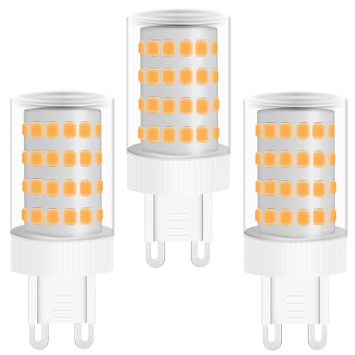 TIAFELNGLY 8W Warmweiß, Nicht Dimmbar Warmweiss LED Lampen G9 LED Leuchtmittel,360°Abstrahlwinkel G9 Birne 3-er Pack von TIAFELNGLY