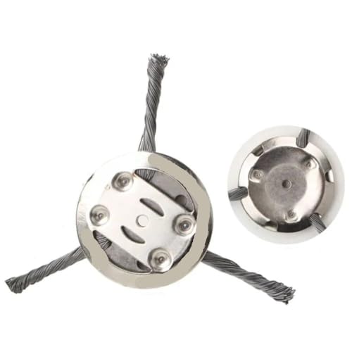 1 Stück 6 Zoll Universal-Unkrautbürstenkopf Stahldrahtrad Rasentrimmerkopf Entfernung von Moos und Rost Rasenmäher Rasentrimmerköpfe(3 head) von TIAJTHYD