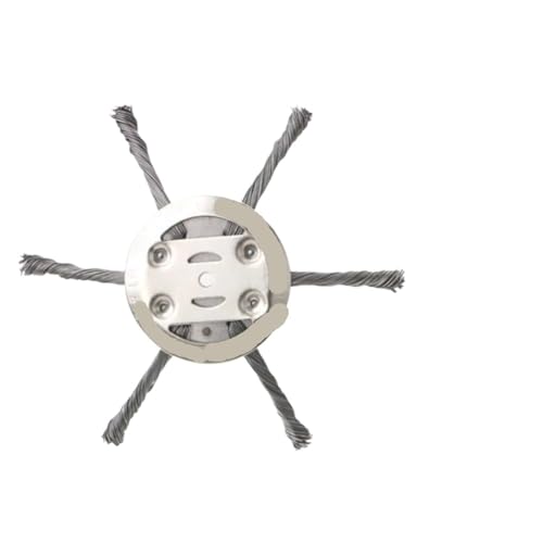 1 Stück 6 Zoll Universal-Unkrautbürstenkopf Stahldrahtrad Rasentrimmerkopf Entfernung von Moos und Rost Rasenmäher Rasentrimmerköpfe(6 head) von TIAJTHYD