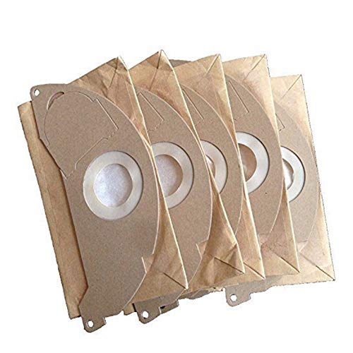 1 Stück Staubbeutel, 5 Stück Papiertüten for Karcher Staubsauger-Teilepatrone A2204 VC6100 A2004 WD3.200 VC6200 von TIAJTHYD