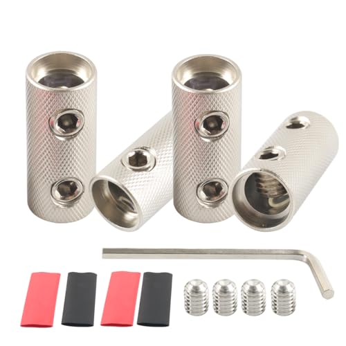 50mm² Stoßverbinder KFZ Audio Batterie Quetschverbinder 0Gauge mit Schrunpfschlauch Kabel Verbindung 4Stück 50mm² Stoßverbinder KFZ Audio Batterie Quetschverbinder 0Gauge mit Schrunpfschlauch Kabel Verbindung 4Stück von TIALECCI
