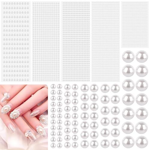 TIANCONGYUN Ungefähr 3270 Weiß Halbperlen Selbstklebend, 5 Größen von Perlen Weiß, Acryl Perlen zum Kleben, Glitzersteine Selbstklebend, Perlen Set für Armbänder, Körperdekoration(3/4/5/6/8mm) TIANCONGYUN Ungefähr 3270 Weiß Halbperlen Selbstklebend, 5 Größen von Perlen Weiß, Acryl Perlen zum Kleben, Glitzersteine Selbstklebend, Perlen Set für Armbänder, Körperdekoration(3/4/5/6/8mm) von TIANCONGYUN