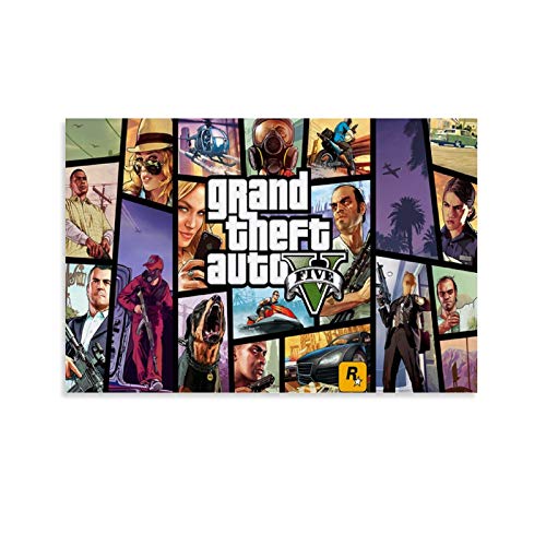 TIANDOU GTA 5 (2) Leinwand Kunst Poster und Wandkunst Bilddruck Moderne Familienzimmer Dekor Poster 16x24inch(40x60cm) von TIANDOU