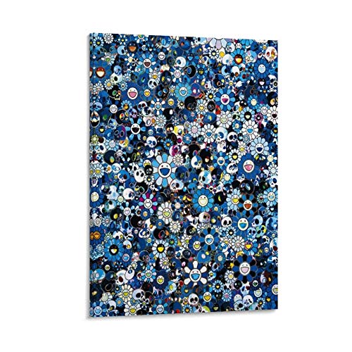 TIANDOU Takashi Murakami Flowers and Skulls Poster dekorative Malerei Leinwand Wandkunst Wohnzimmer Poster Schlafzimmer Malerei 12x18inch(30x45cm) von TIANDOU