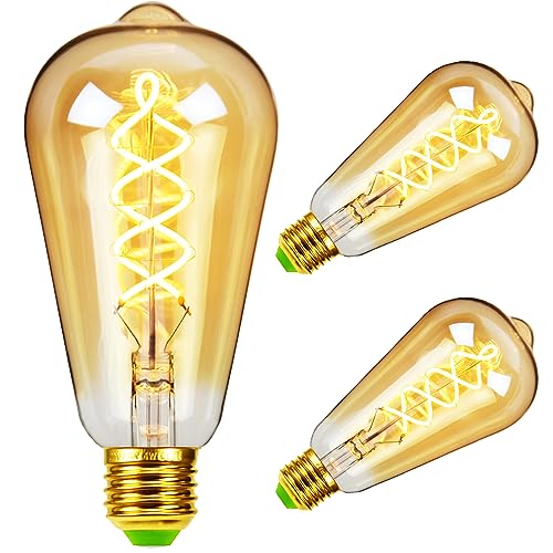 240V Dekorative Lampen G95 TIANFAN LED-Lampen Vintage Glühbirne 4W Dimmbares Rauchglas 2700K Warmweiße Edison-Schraube E27 Sockel 220 