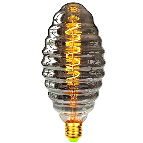 TIANFAN Led Birnen φ95mm Puppe Vintage Glühbirne 4W Dimmbare Spirale Filament Riesige Edison Birne 220-240V E27 Spezielle dekorative Glühbirne Rauch von TIANFAN