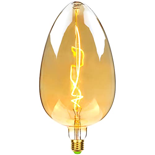 TIANFAN Led Birnen Große Kerze C150 Vintage Glühbirne 4W Dimmbare Spirale Filament Riesige Edison Birne 220-240V E27 Spezielle dekorative Glühbirne Golden von TIANFAN