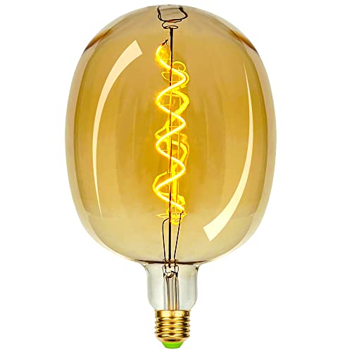 TIANFAN Led Birnen Vintage Glühbirne T170 4W Dimmbare Edison Dekorative Glühbirne 220-240V E27 Golden von TIANFAN