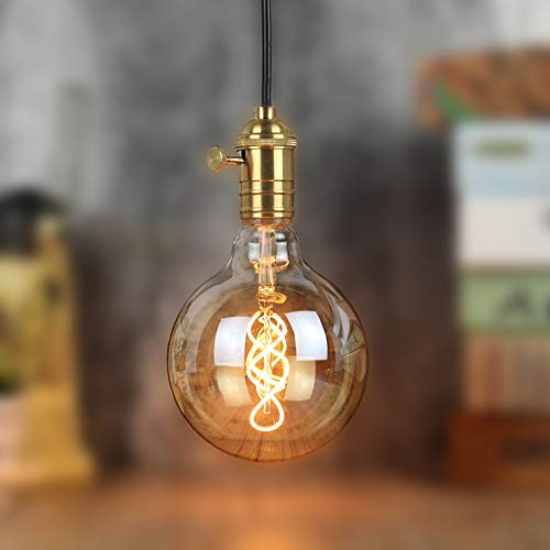 TIANFAN Vintage LED-Lampen 4W dimmbar unregelmäßig geformte 220 / 240V Edison Schraube E27 Basis Spezialität dekorative antike Glühbirne (Globe) von TIANFAN