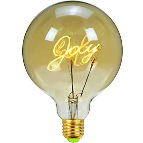 TIANFAN Vintage-Glühbirnen, LED-Glühbirne, 4 W, dimmbar, JOY, dekorative Glühbirnen, 220/240 V, E27, Tischlampe (Yellow Warm) von TIANFAN