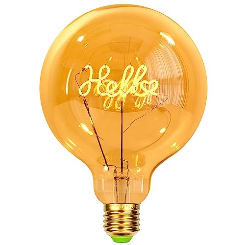 TIANFAN Vintage-Glühbirnen, LED-Glühbirne, 4 W, dimmbar, Liebes-/Heim-Buchstabe, dekorative Glühbirnen, 220/240 V, E27, Tischlampe (Hello) von TIANFAN