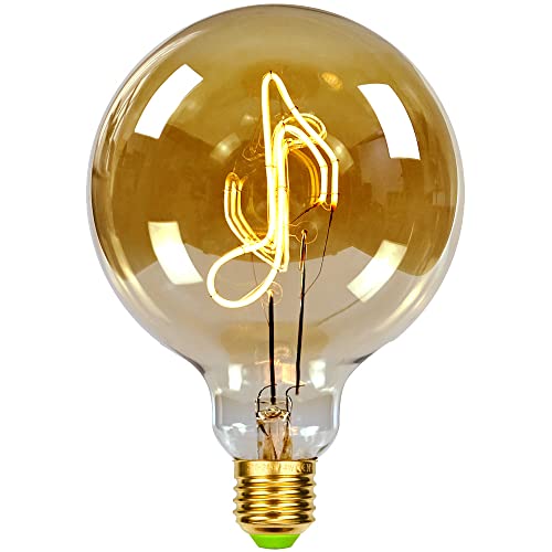 TIANFAN Vintage-Glühbirnen, LED-Glühbirne, 4 W, dimmbar, Liebes-/Heim-Buchstabe, dekorative Glühbirnen, 220/240 V, E27, Tischlampe (Quaver) von TIANFAN