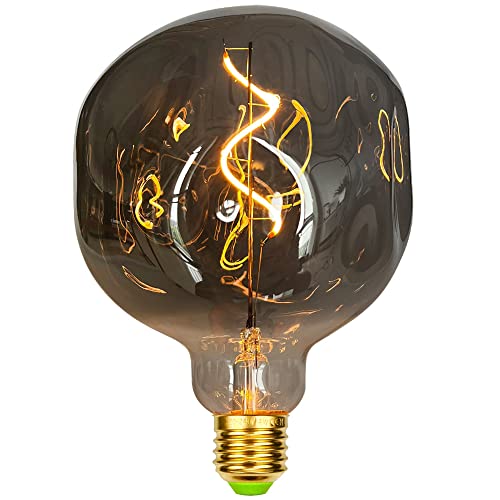 TIANFAN Vintage LED-Lampen 4W G125 Stone Rauch dimmbar unregelmäßig geformte 220 / 240V Edison Schraube E27 Basis Spezialität dekorative antike Glühbirne von TIANFAN