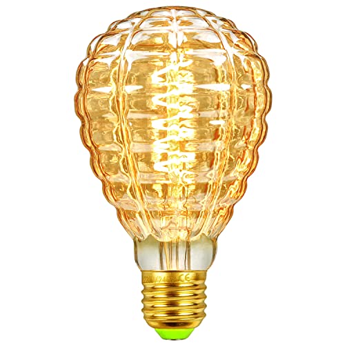 TIANFAN Vintage LED-Lampen 4W dimmbar unregelmäßig geformte 220 / 240V Edison Schraube E27 Basis Spezialität dekorative antike Glühbirne (Fruit) von TIANFAN