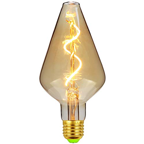 TIANFAN Vintage LED-Lampen 4W dimmbar unregelmäßig geformte 220 / 240V Edison Schraube E27 Basis Spezialität dekorative antike Glühbirne (Vase) von TIANFAN