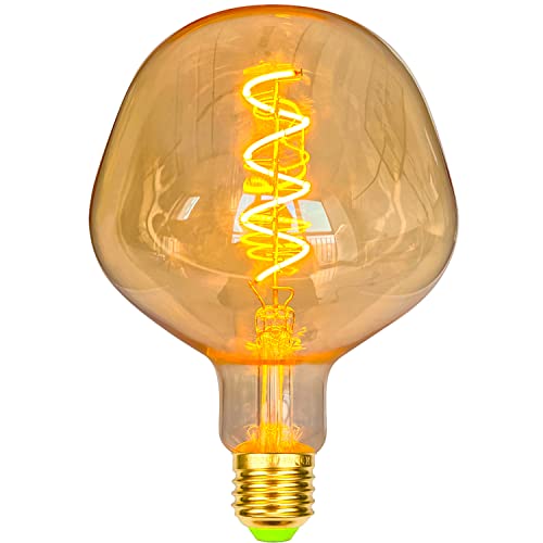 TIANFAN Vintage LED-Lampen 4W dimmbar unregelmäßig geformte 220 / 240V Edison Schraube E27 Basis Spezialität dekorative antike Glühbirne (Wassertropfen) von TIANFAN