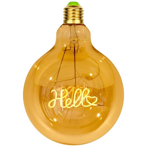 TIANFAN Vintage LED-Lampen Big Globe G125 4W 220 / 240V Alphabete Spezielle dekorative Glühbirne Super Yellow Warm (Hello) von TIANFAN