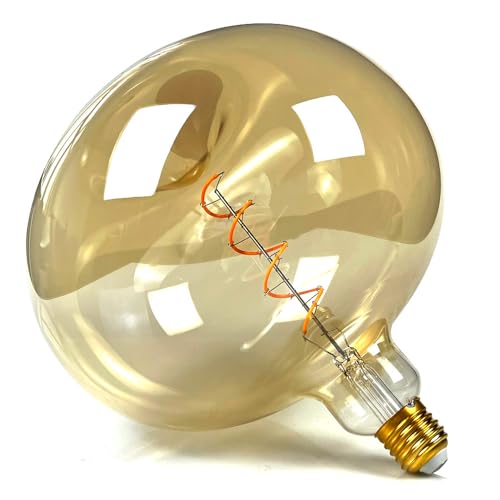 TIANFAN Vintage Led Birne φ220mm Riesige Edison Birne 4W Dimmbare LED Spezial Dekorative Glühbirne 220-240V E27 (Golden) von TIANFAN